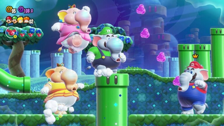 Super Mario Bros. Wonder – Wonder Effects, Badges, Live Player Shadows, and More Detailed