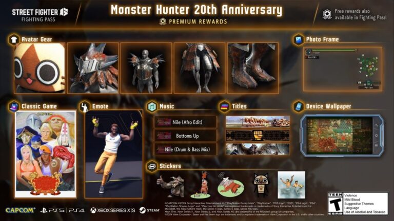 Street Fighter 6 x Monster Hunter 20th Anniversary Collab is Now Live