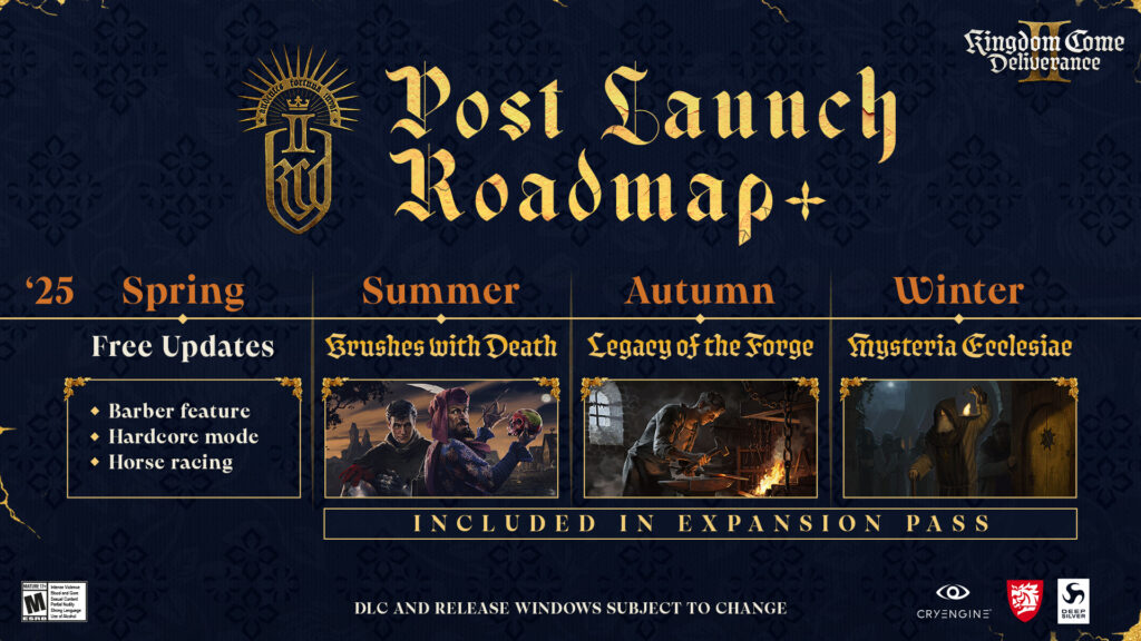 Kingdom Come Deliverance 2 2025 roadmap 1024x576 1 Kingdom Come: Deliverance 2 Post-Launch Roadmap Reveals Hardcore Mode, Horse Racing and DLC