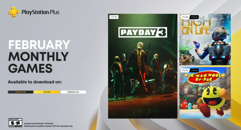 PlayStation Plus Monthly Games for February: Payday 3, High on Life, Pac-Man World Re-Pac