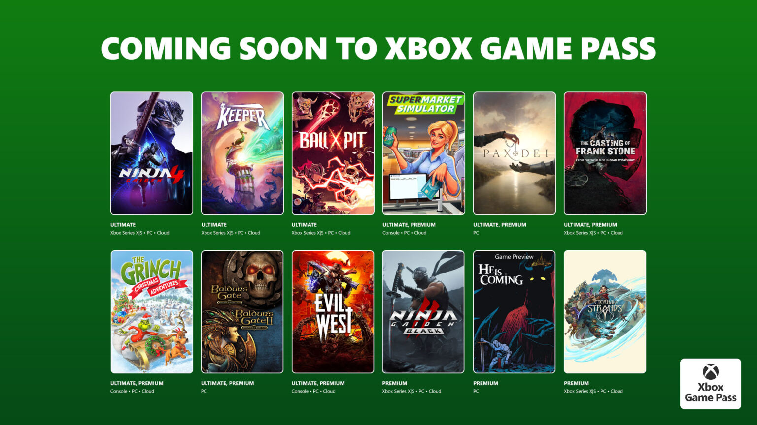 Xbox Game Pass October lineup