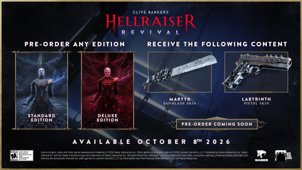 Hellraiser: Revival launching October 8th 2026